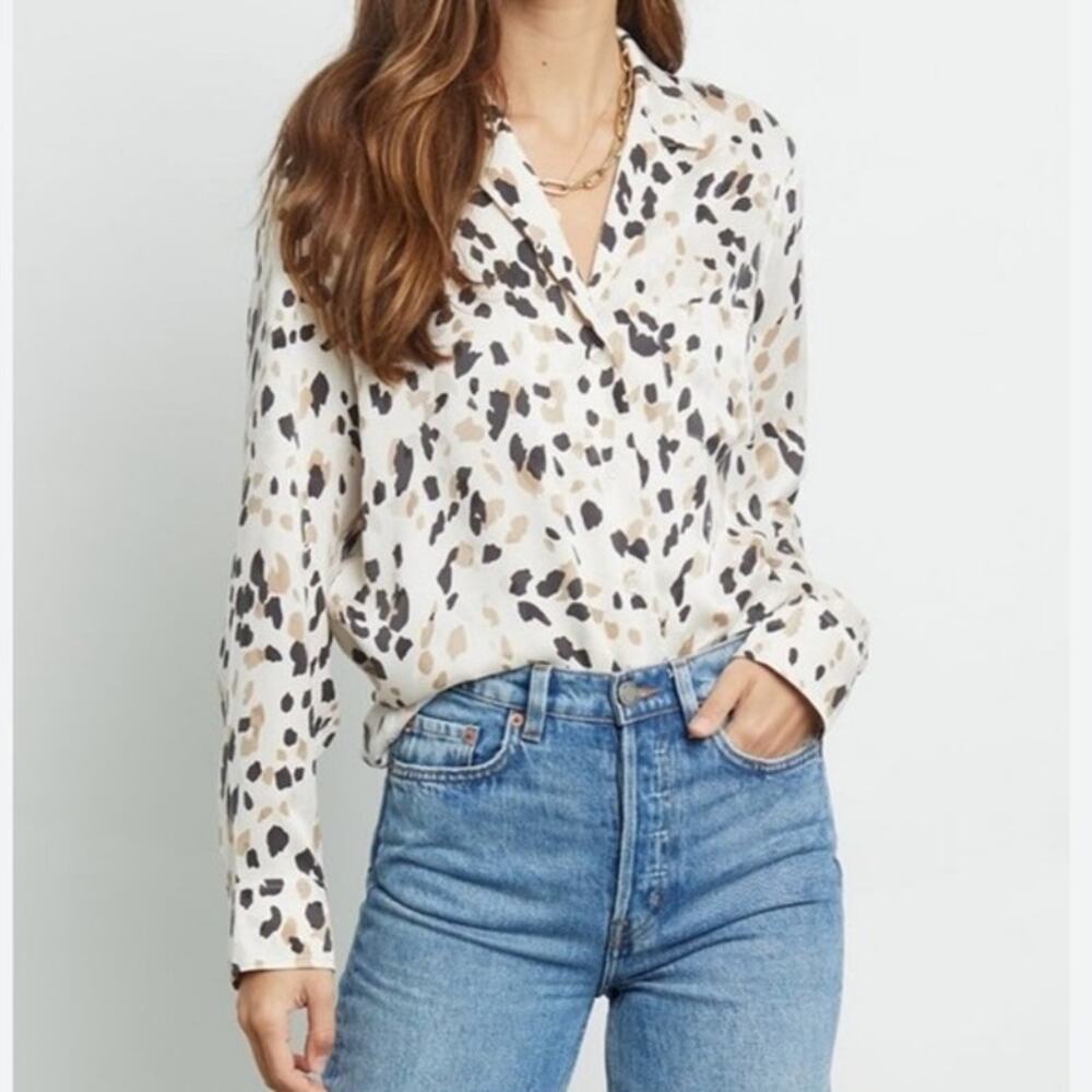 Rails Rebel Shirt - Natural Abstract Blouse